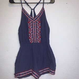 red white and blue summer romper